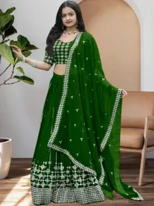 F Plus Fashion Orange Net Lehenga Choli