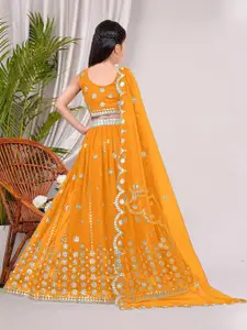 F Plus Fashion Yellow Net Lehenga Choli