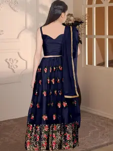 F Plus Fashion Blue Net Lehenga Choli