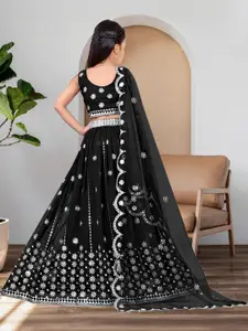 F Plus Fashion Orange Net Lehenga Choli