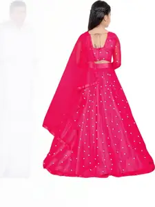 F Plus Fashion Pink Net Lehenga Choli