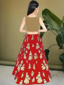 F Plus Fashion Multi Satin Lehenga Choli