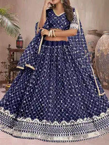 F Plus Fashion Pink Net Lehenga Choli