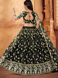 F Plus Fashion Black Net Lehenga Choli