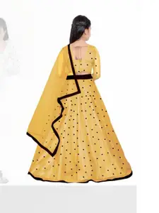 F Plus Fashion Yellow Net Lehenga Choli