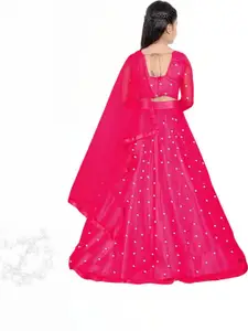 F Plus Fashion Pink Net Lehenga Choli