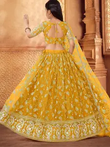 F Plus Fashion Black Net Lehenga Choli