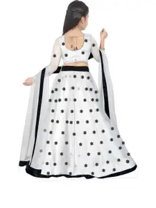 F Plus Fashion Black Net Lehenga Choli
