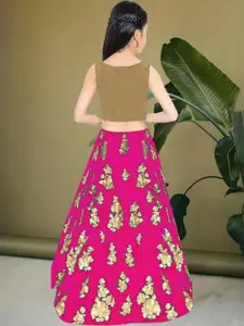 F Plus Fashion Multi Satin Lehenga Choli