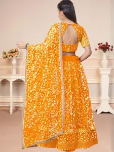 F Plus Fashion Purple Net Lehenga Choli