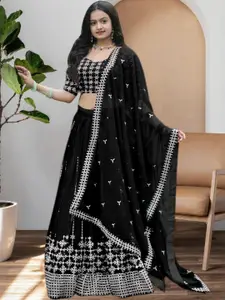 F Plus Fashion Orange Net Lehenga Choli