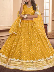 F Plus Fashion Black Net Lehenga Choli