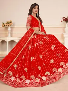 F Plus Fashion Black Net Lehenga Choli