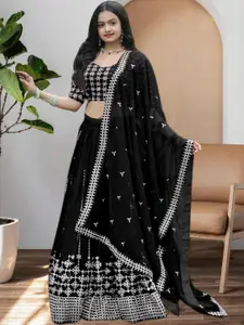 F Plus Fashion Orange Net Lehenga Choli