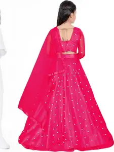 F Plus Fashion Pink Net Lehenga Choli