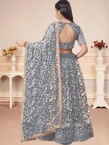 F Plus Fashion Purple Net Lehenga Choli