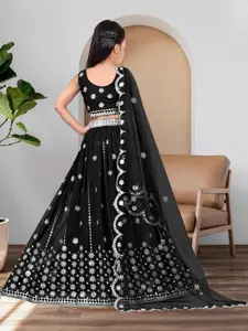 F Plus Fashion Orange Net Lehenga Choli