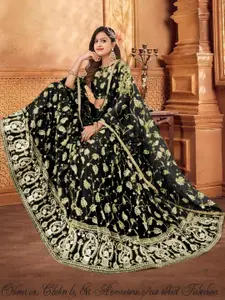 F Plus Fashion Black Net Lehenga Choli
