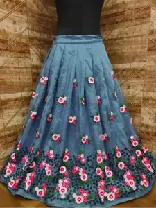 F Plus Fashion Green Net Lehenga Choli