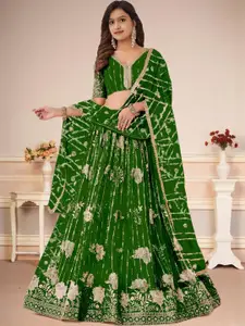 F Plus Fashion Black Net Lehenga Choli