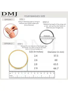 DMJ Gold Brass Gold-Plated Bangle