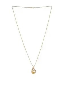 DressBerry Gold Plated Artificial Stones Studded Minimal Necklace