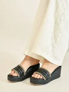 Try Me Women Embellished Party Wedge Heels Sandals