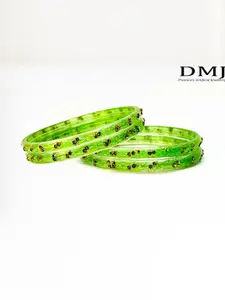 DMJ Lime Green Brass  Bangle