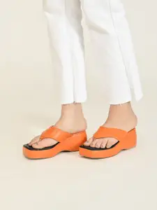 Try Me Women Colourblocked Open Toe Party Platform Sandals