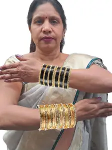 Vidhya Kangan Multicolor  Brass Stone Stud Bangle Combo