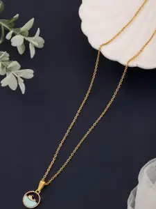 DressBerry Sea Green Stainless Steel Necklace