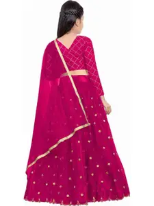 F Plus Fashion Net Semi-Stitched Lehenga Choli
