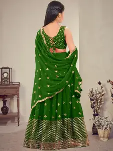 F Plus Fashion Net Semi-Stitched Lehenga Choli