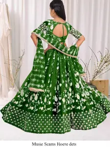 F Plus Fashion Net Semi-Stitched Lehenga Choli