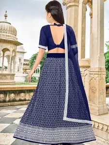 F Plus Fashion Net Semi-Stitched Lehenga Choli