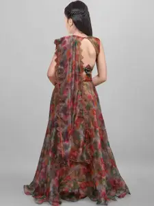 F Plus Fashion Net Semi-Stitched Lehenga Choli