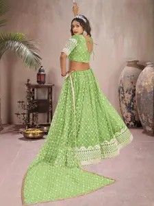 F Plus Fashion Net Semi-Stitched Lehenga Choli
