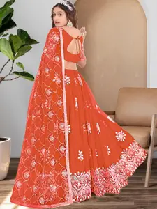 F Plus Fashion Net Semi-Stitched Lehenga Choli
