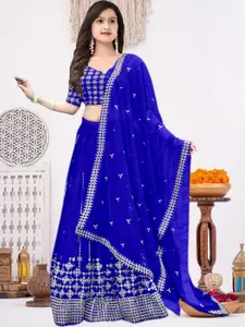 F Plus Fashion Net Semi-Stitched Lehenga Choli