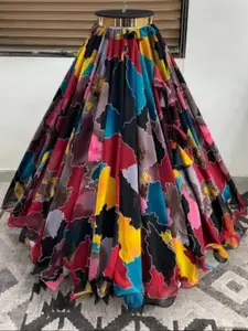 F Plus Fashion Net Semi-Stitched Lehenga Choli