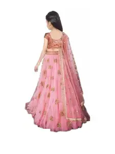 F Plus Fashion Net Semi-Stitched Lehenga Choli