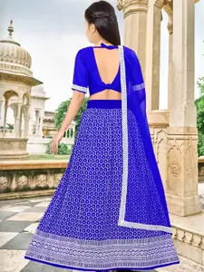 F Plus Fashion Net Semi-Stitched Lehenga Choli