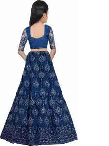 F Plus Fashion Net Semi-Stitched Lehenga Choli