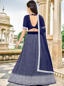 F Plus Fashion Net Semi-Stitched Lehenga Choli