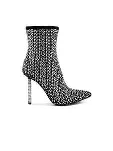 RAG & CO Women Embellished Pointed Toe Slim Boots