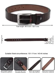 LOOPA Men Textured Leather Formal Belt