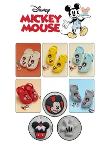 Yellow Bee Disney Mickey Mouse Clogs with Gloves & Cupcake Charms for Boys