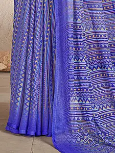 LeeliPeeri Designer Poly Chiffon Saree