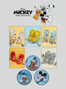 Yellow Bee Boys Printed Yellow Clogs