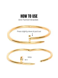 DressBerry Stainless Steel Set Of 3 Silver-Plated AD Studded Anti Tarnish Kada Bracelets